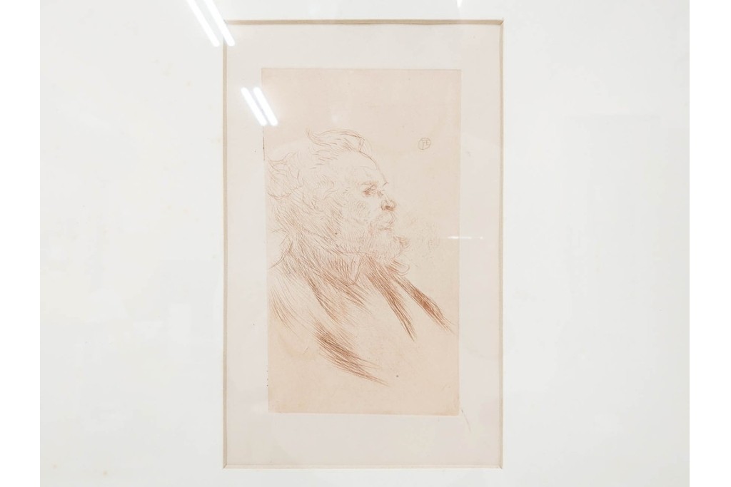 真作　アンリ・ド・トゥールーズ=ロートレック　ドライポイント(銅版画)　「シャルル・モーラン」　外箱付き　(R-087394)