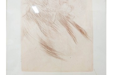 真作　アンリ・ド・トゥールーズ=ロートレック　ドライポイント(銅版画)　「シャルル・モーラン」　外箱付き　(R-087394)