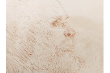 真作　アンリ・ド・トゥールーズ=ロートレック　ドライポイント(銅版画)　「シャルル・モーラン」　外箱付き　(R-087394)