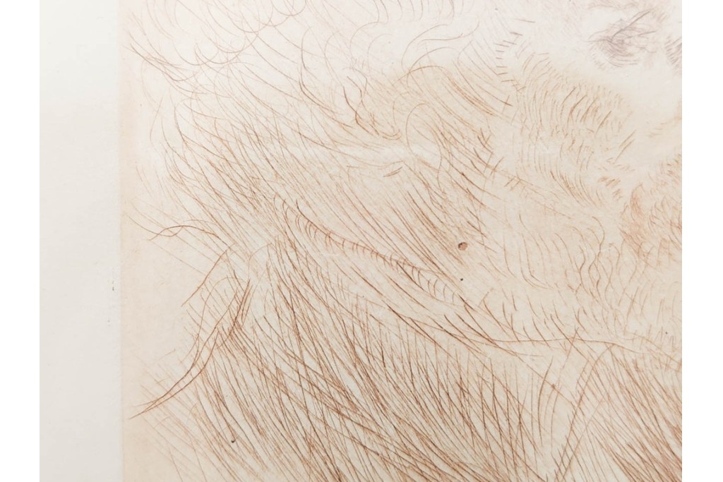 真作　アンリ・ド・トゥールーズ=ロートレック　ドライポイント(銅版画)　「シャルル・モーラン」　外箱付き　(R-087394)