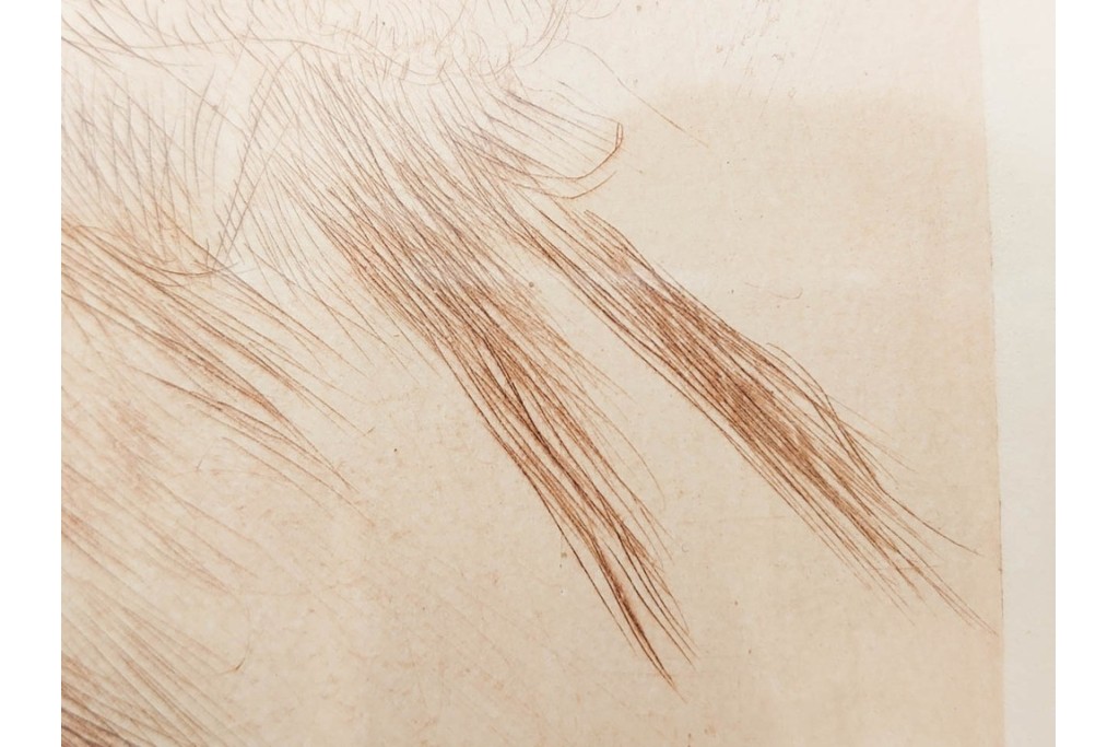 真作　アンリ・ド・トゥールーズ=ロートレック　ドライポイント(銅版画)　「シャルル・モーラン」　外箱付き　(R-087394)