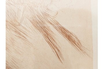 真作　アンリ・ド・トゥールーズ=ロートレック　ドライポイント(銅版画)　「シャルル・モーラン」　外箱付き　(R-087394)