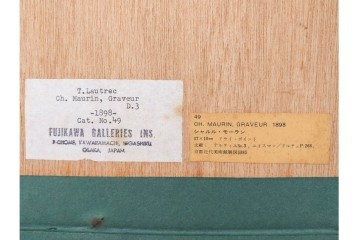 真作　アンリ・ド・トゥールーズ=ロートレック　ドライポイント(銅版画)　「シャルル・モーラン」　外箱付き　(R-087394)