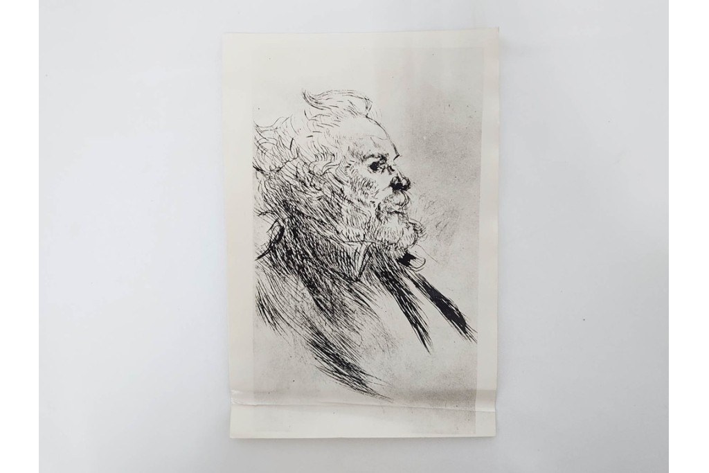 真作　アンリ・ド・トゥールーズ=ロートレック　ドライポイント(銅版画)　「シャルル・モーラン」　外箱付き　(R-087394)