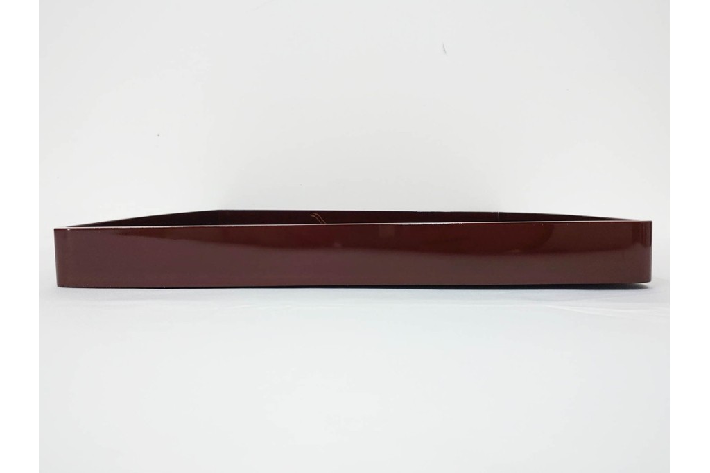 大正から昭和初期　輪島塗　在銘　松喰鶴文の蒔絵が上品な四方盆5点セット　(R-087399)