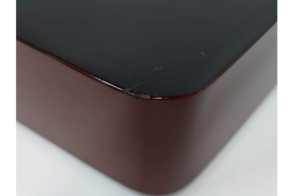 大正から昭和初期　輪島塗　在銘　松喰鶴文の蒔絵が上品な四方盆5点セット　(R-087399)