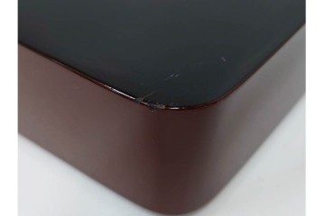 大正から昭和初期　輪島塗　在銘　松喰鶴文の蒔絵が上品な四方盆5点セット　(R-087399)