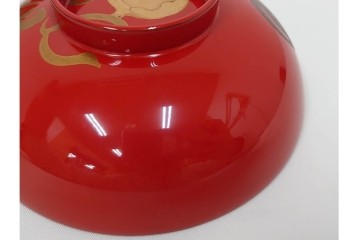 輪島塗　木製　蒔絵が美しい吸物椀(桂月堂)5点・銘々皿(寛山)5点セット　共箱付き　(R-087400)