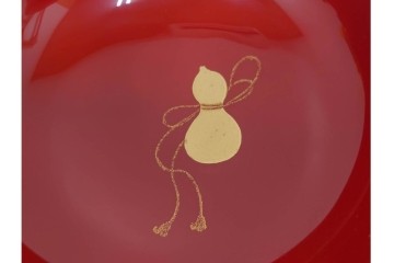 輪島塗　木製　蒔絵が美しい吸物椀(桂月堂)5点・銘々皿(寛山)5点セット　共箱付き　(R-087400)