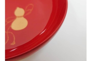 輪島塗　木製　蒔絵が美しい吸物椀(桂月堂)5点・銘々皿(寛山)5点セット　共箱付き　(R-087400)