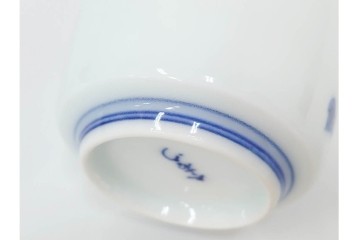 今泉今右衛門　有田焼　錦葵絵の銘々皿(4.1寸)5点・花画の湯呑2点セット　共箱付き　(R-087401)