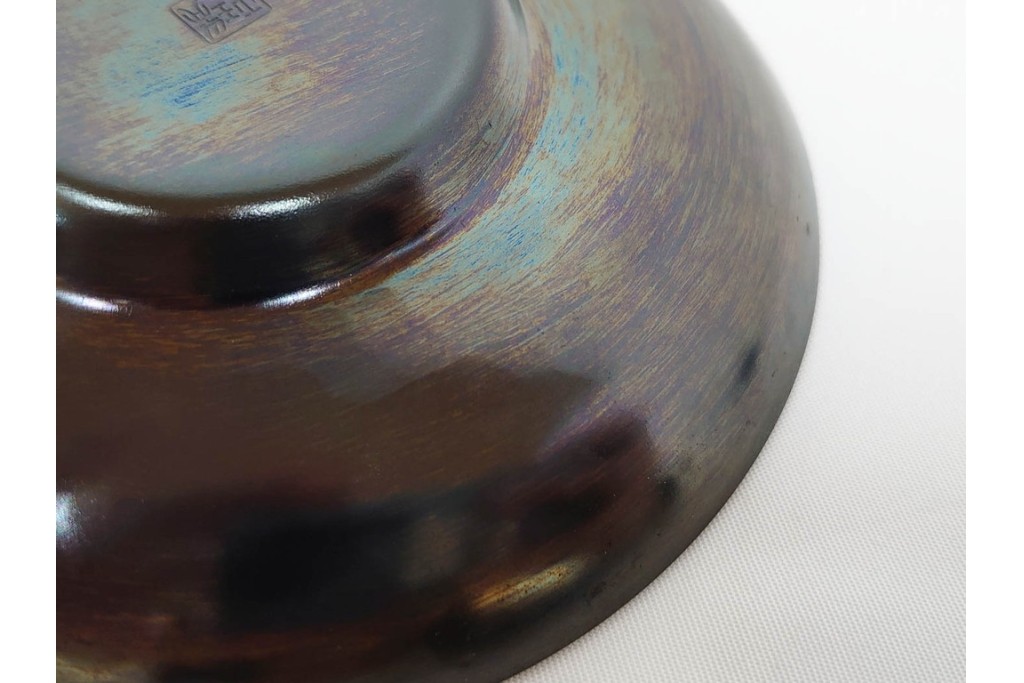 純銅手打の茶托5点/瑞正造　銅製鋲打の茶筒・鎚目模様の托子10点/玉川堂　計15点セット　共箱付き　(R-087403)