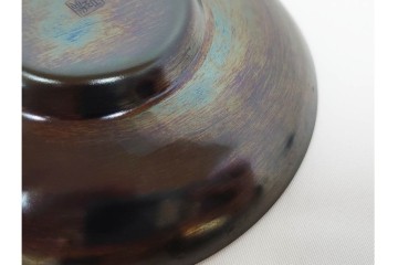 純銅手打の茶托5点/瑞正造　銅製鋲打の茶筒・鎚目模様の托子10点/玉川堂　計15点セット　共箱付き　(R-087403)