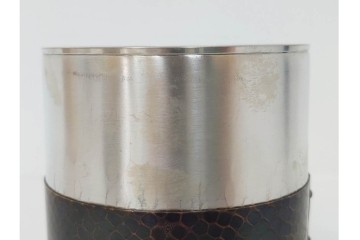 純銅手打の茶托5点/瑞正造　銅製鋲打の茶筒・鎚目模様の托子10点/玉川堂　計15点セット　共箱付き　(R-087403)
