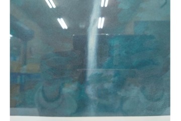 真作　新復刻画　東山魁夷　監修 東山すみ　HC/250　「青い谷」　霧に包まれた深い森と滝が美しいリトグラフ　外箱付き　(R-087404)