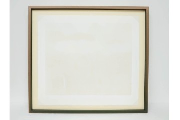 真作　新復刻画　東山魁夷　監修 東山すみ　HC/250　「青い谷」　霧に包まれた深い森と滝が美しいリトグラフ　外箱付き　(R-087404)