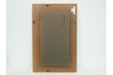 真作　奥西賀男　油彩　変6号　「花(III)」　水辺の花瓶を描いた絵画　外箱付き　(R-087407)
