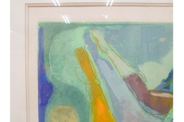 真作　マリノ・マリーニ　エッチング　「Marino from Shakespeare VII」　抽象的な人物と馬を描いた銅版画　外箱付き　(R-087409)