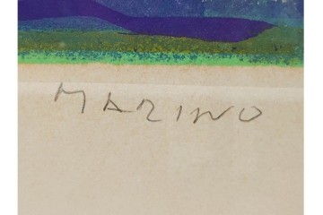 真作　マリノ・マリーニ　エッチング　「Marino from Shakespeare VII」　抽象的な人物と馬を描いた銅版画　外箱付き　(R-087409)