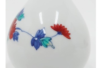 今泉今右衛門　有田焼　錦牡丹絵の花瓶(高さ約13cm)・錦桃画の摘入小鉢6点セット　(R-087411)