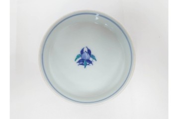 今泉今右衛門　有田焼　錦牡丹絵の花瓶(高さ約13cm)・錦桃画の摘入小鉢6点セット　(R-087411)