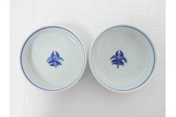 今泉今右衛門　有田焼　錦牡丹絵の花瓶(高さ約13cm)・錦桃画の摘入小鉢6点セット　(R-087411)