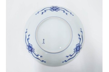 十三代 今泉今右衛門　有田焼　約29cm(9.5寸)　襲名十周年記念オリジナル作品　「色鍋島玉堂富貴画額皿」　共箱・認定書・皿立て付き　(R-087412)