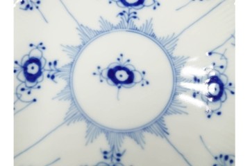 デンマーク製　ROYAL COPENHAGEN(ロイヤルコペンハーゲン)　ブルーフルーテッド　ハーフレースのコンポート　(R-087414)