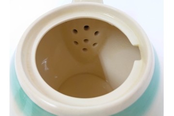 イギリスヴィンテージ　Susie Cooper(スージークーパー)　スワンシースプレイ　ティーポット・クリーマー・プレート・カップ&ソーサー・トリオ6客　洋食器セット　(R-087415)