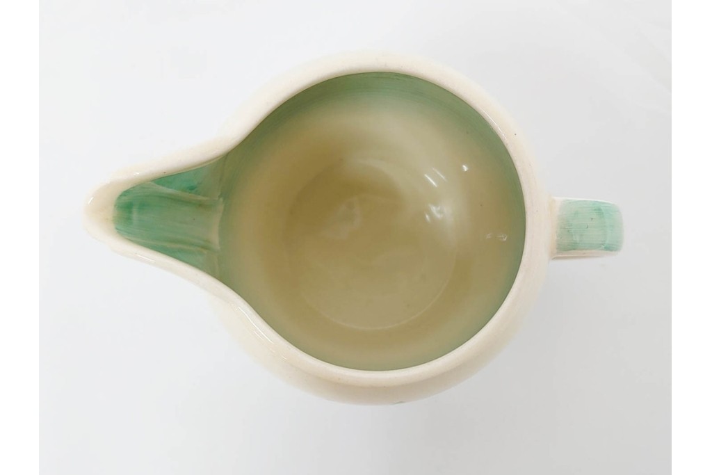 イギリスヴィンテージ　Susie Cooper(スージークーパー)　スワンシースプレイ　ティーポット・クリーマー・プレート・カップ&ソーサー・トリオ6客　洋食器セット　(R-087415)