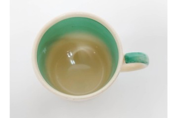 イギリスヴィンテージ　Susie Cooper(スージークーパー)　スワンシースプレイ　ティーポット・クリーマー・プレート・カップ&ソーサー・トリオ6客　洋食器セット　(R-087415)