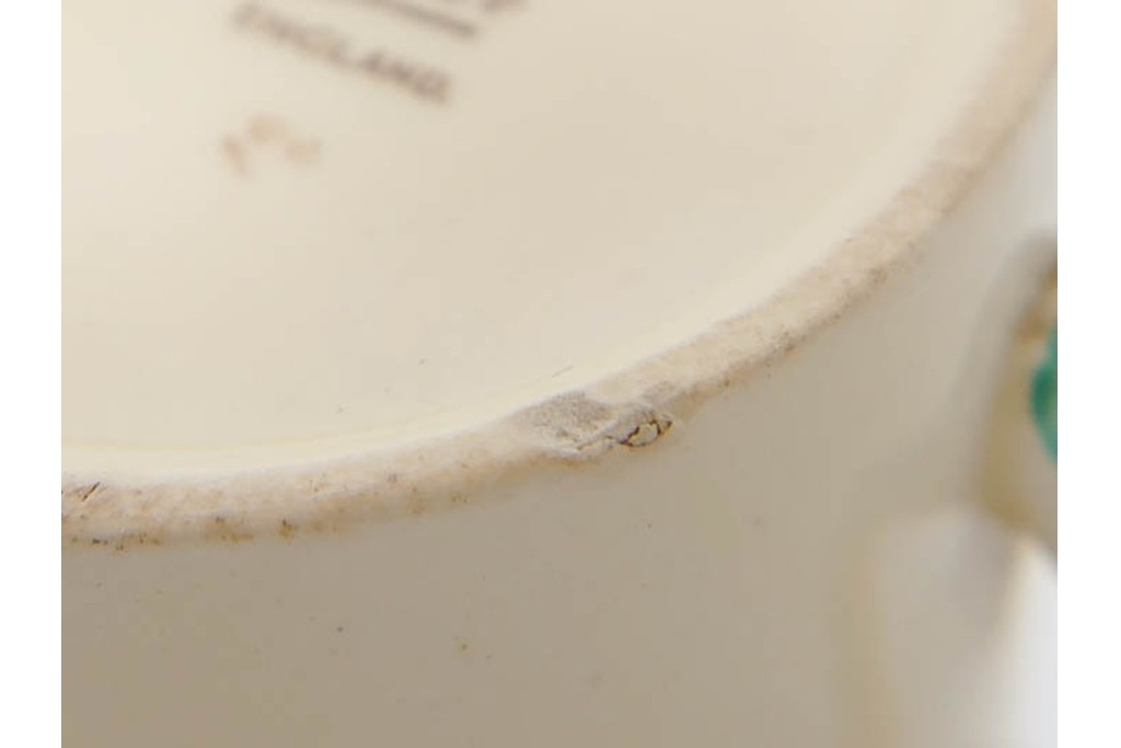 イギリスヴィンテージ　Susie Cooper(スージークーパー)　スワンシースプレイ　ティーポット・クリーマー・プレート・カップ&ソーサー・トリオ6客　洋食器セット　(R-087415)