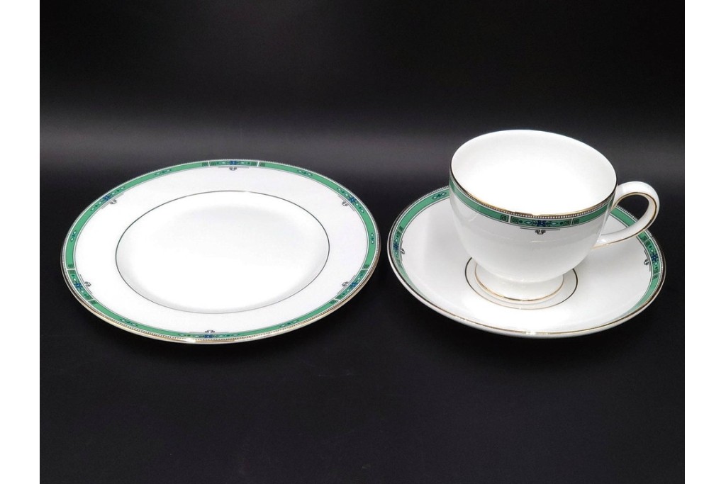 イギリス　WEDGWOOD(ウェッジウッド)　JADE(ジェイド)　クリーマー・トリオ6客セット　(R-087416)