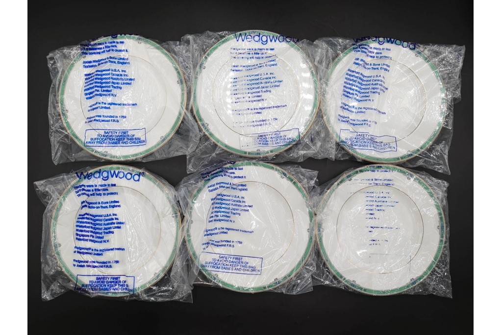 イギリス　WEDGWOOD(ウェッジウッド)　JADE(ジェイド)　クリーマー・トリオ6客セット　(R-087416)