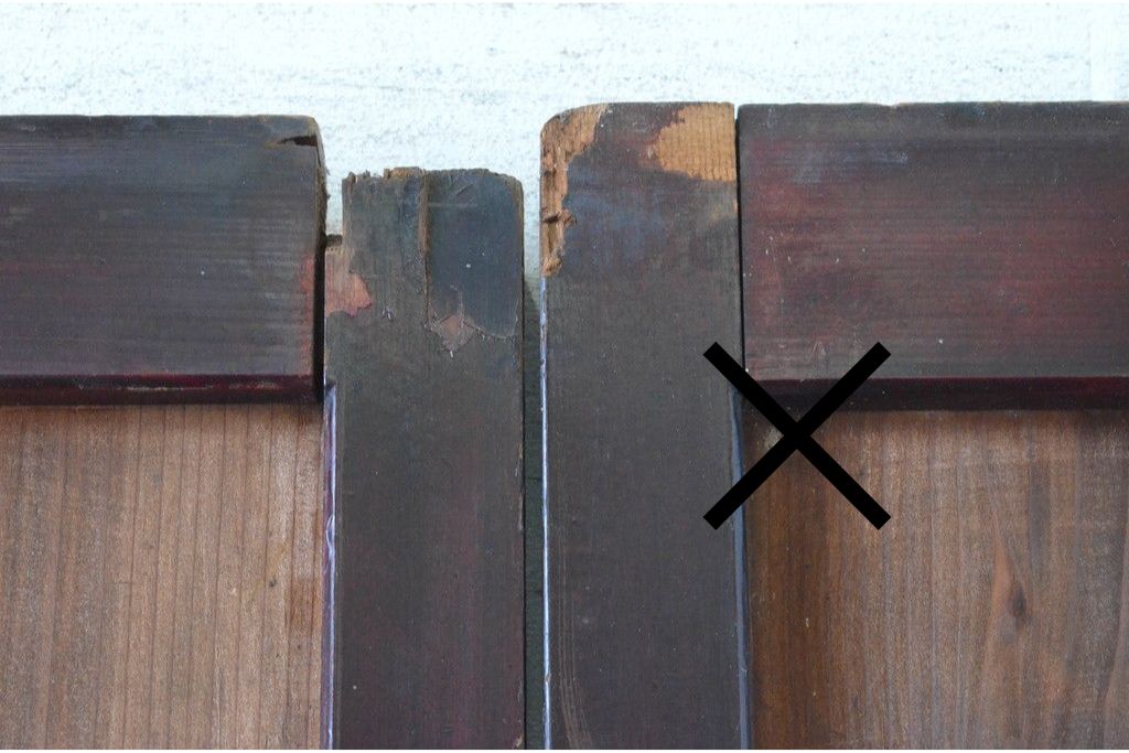 アンティーク建具　大正から昭和初期　大正ロマンな雰囲気漂うガラス帯戸1枚　(R-087421)