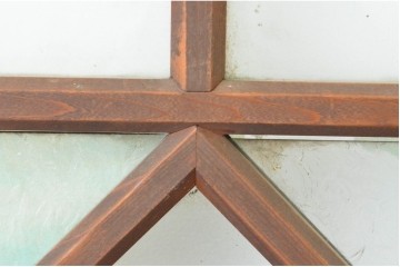 アンティーク建具　大正から昭和初期　大正ロマンな雰囲気漂うガラス帯戸1枚　(R-087421)