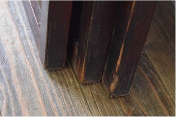 アンティーク建具　大正から昭和初期　大正ロマンな雰囲気漂うガラス帯戸1枚　(R-087421)