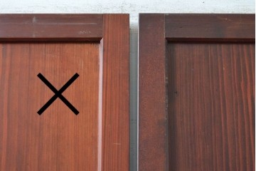 アンティーク建具　明治から大正期　アクリル板入り　長い歴史を刻んだ風合いが魅力的な格子帯戸1枚　(R-087422)