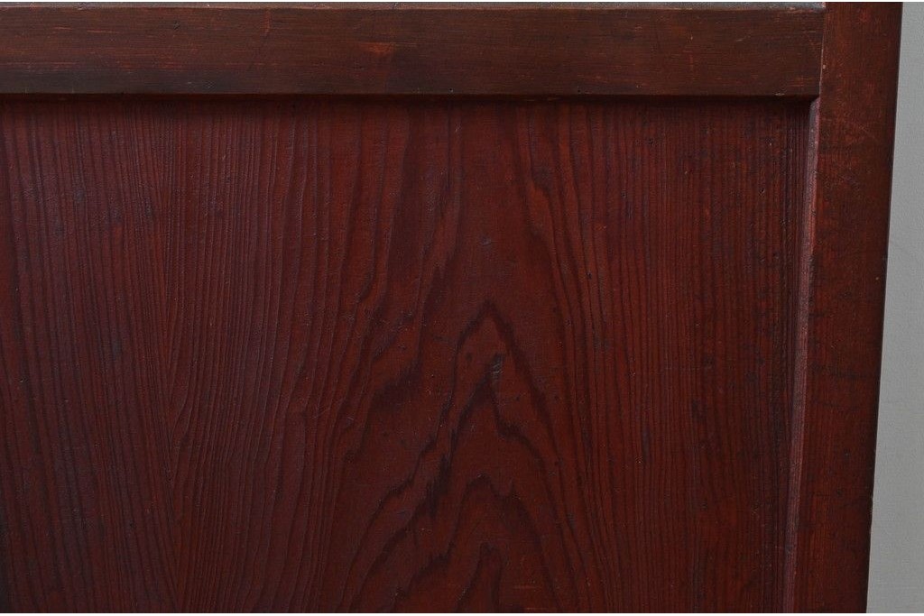 アンティーク建具　明治から大正期　アクリル板入り　長い歴史を刻んだ風合いが魅力的な格子帯戸1枚　(R-087422)