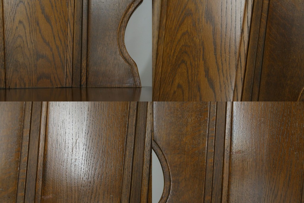 中古　美品　希少な絶版品!!　カリモク家具(karimoku)　ルスティック(RUSTIC)　オーク材　カントリースタイルの空間づくりにおすすめなダイニングチェア2脚セット　(R-087423)