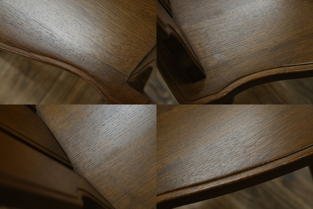 中古　美品　希少な絶版品!!　カリモク家具(karimoku)　ルスティック(RUSTIC)　オーク材　カントリースタイルの空間づくりにおすすめなダイニングチェア2脚セット　(R-087423)