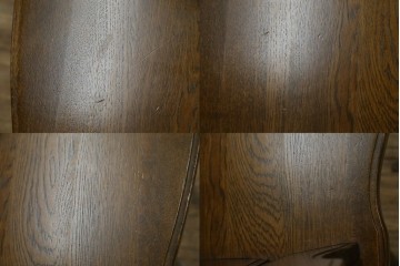 中古　美品　希少な絶版品!!　カリモク家具(karimoku)　ルスティック(RUSTIC)　オーク材　カントリースタイルの空間づくりにおすすめなダイニングチェア2脚セット　(R-087423)