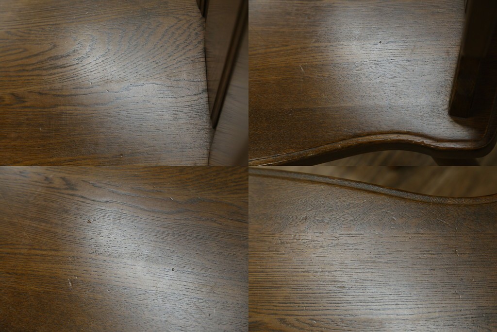 中古　美品　希少な絶版品!!　カリモク家具(karimoku)　ルスティック(RUSTIC)　オーク材　カントリースタイルの空間づくりにおすすめなダイニングチェア2脚セット　(R-087423)