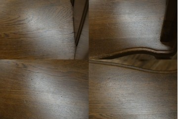 中古　美品　希少な絶版品!!　カリモク家具(karimoku)　ルスティック(RUSTIC)　オーク材　カントリースタイルの空間づくりにおすすめなダイニングチェア2脚セット　(R-087423)