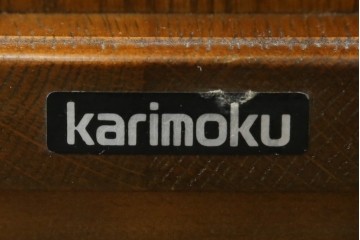 中古　美品　希少な絶版品!!　カリモク家具(karimoku)　ルスティック(RUSTIC)　オーク材　カントリースタイルの空間づくりにおすすめなダイニングチェア2脚セット　(R-087423)