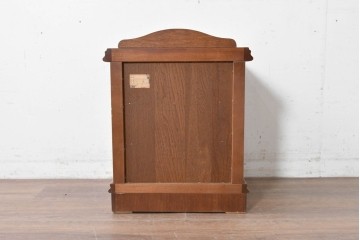 中古　美品　楢(ナラ)材　引き出し3杯付き　ルネッサンスナイトテーブル　定価約7万円　(R-087426)