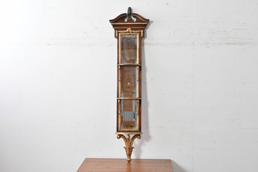 中古　THEODORE ALEXANDER(セオドア・アレキサンダー)　ジョージアン様式　シェルフ付きウォールミラー　(R-087431)