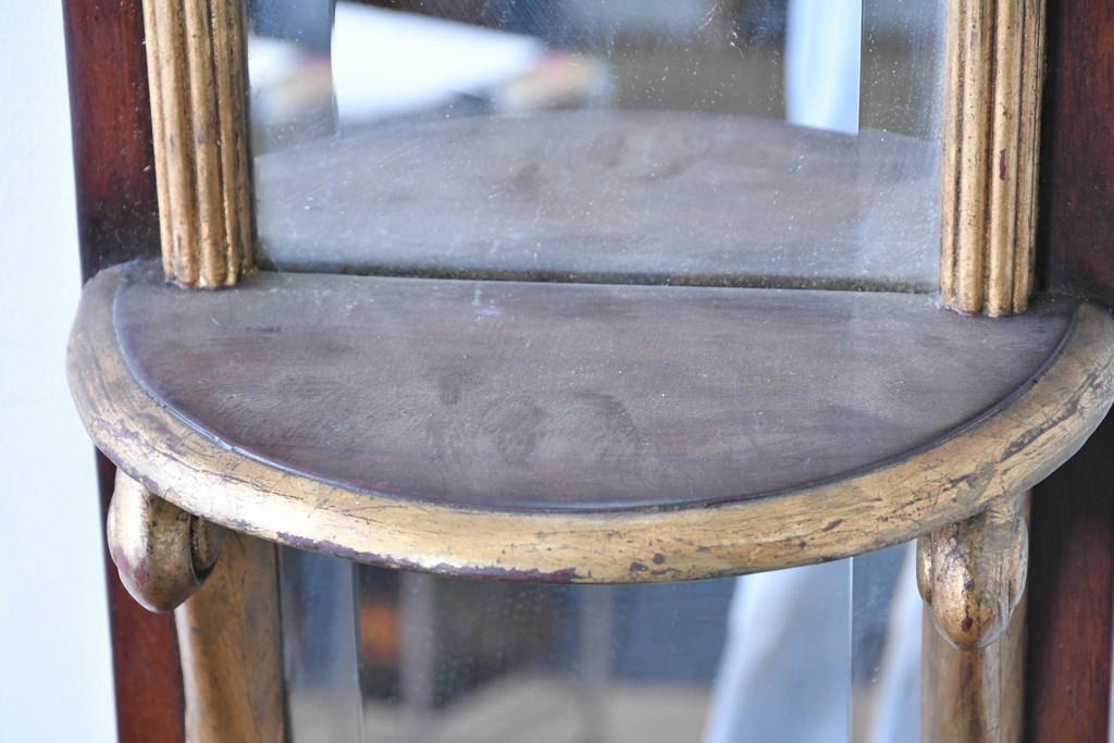 中古　THEODORE ALEXANDER(セオドア・アレキサンダー)　ジョージアン様式　シェルフ付きウォールミラー　(R-087431)