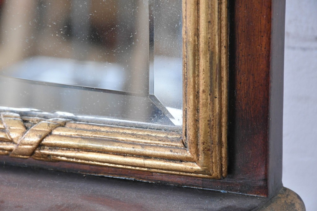 中古　THEODORE ALEXANDER(セオドア・アレキサンダー)　ジョージアン様式　シェルフ付きウォールミラー　(R-087431)