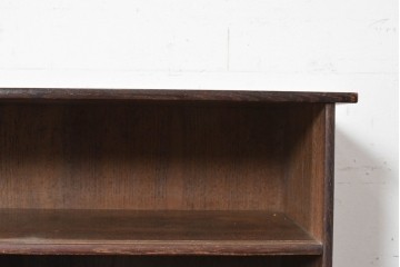 和製アンティーク　華やかな金色の背景に白椿が描かれた槐(エンジュ)材の茶棚　(R-087434)